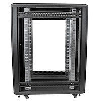 StarTech.com 4-Post 22U Server Rack Cabinet, Lockable 19" Data Rack Cabinet for Computer / AV / IT Equipment, Office / Home Network Rack with Casters & Adjustable Mounting Rails