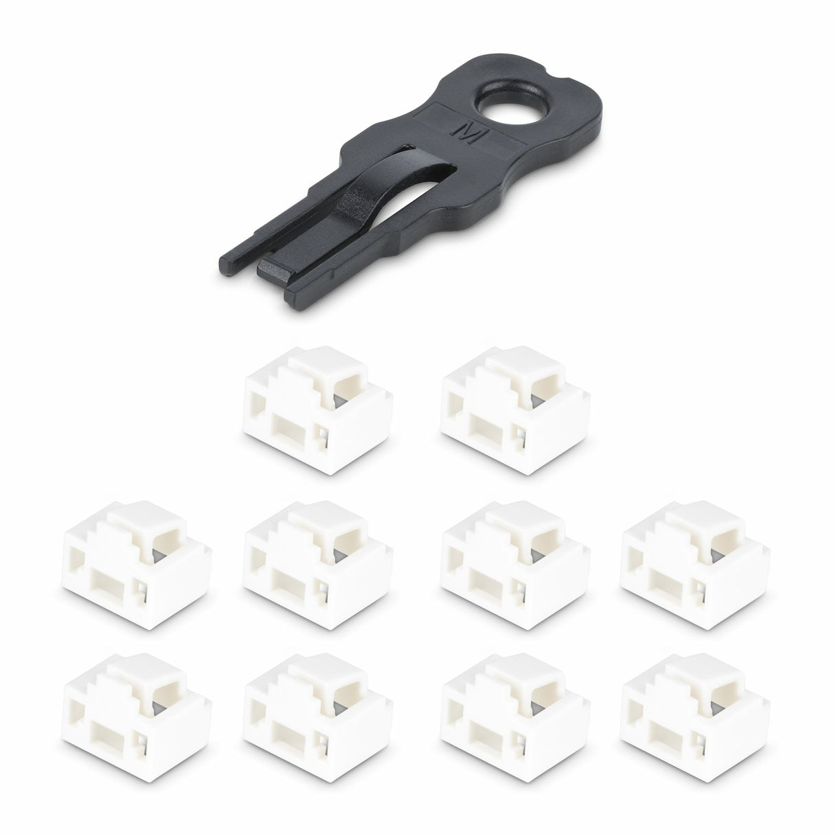 StarTech.com RJ45 Port Locks - 10 Pack with Security Key, Locking RJ45 Port Blocker/Dust Cover, Reusable Ethernet/LAN Port Protector, Snap In RJ45 Dust Blocker for Servers/Switches/Wall Plates