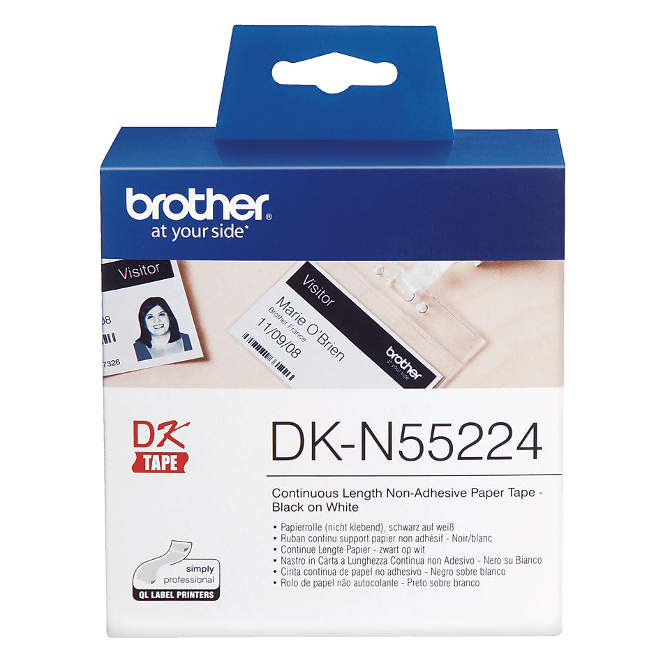 Brother DK-N55224 DirectLabel Etikettes white 54mm x 30,48m for Brother P-Touch QL/700/800/QL 12-102mm/QL 12-103.6mm