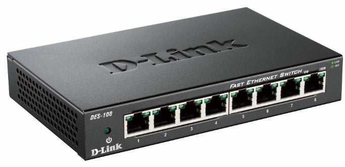 D-Link DES-108 Unmanaged Black