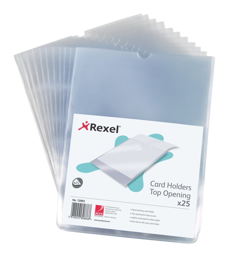 Rexel Card Holders A5 Clear (25)