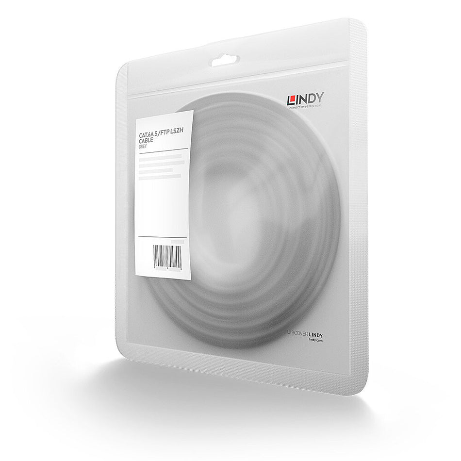 Lindy 3m Cat.6A S/FTP LSZH Network Cable, Grey