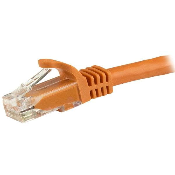 StarTech.com 1m CAT6 Ethernet Cable - Orange CAT 6 Gigabit Ethernet Wire -650MHz 100W PoE RJ45 UTP Network/Patch Cord Snagless w/Strain Relief Fluke Tested/Wiring is UL Certified/TIA