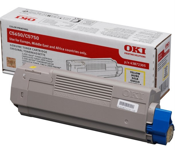 OKI 43872305 Toner yellow, 2K pages/5% for OKI C 5650