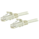 StarTech.com 15m CAT6 Ethernet Cable - White CAT 6 Gigabit Ethernet Wire -650MHz 100W PoE RJ45 UTP Network/Patch Cord Snagless w/Strain Relief Fluke Tested/Wiring is UL Certified/TIA