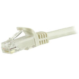 StarTech.com 15m CAT6 Ethernet Cable - White CAT 6 Gigabit Ethernet Wire -650MHz 100W PoE RJ45 UTP Network/Patch Cord Snagless w/Strain Relief Fluke Tested/Wiring is UL Certified/TIA