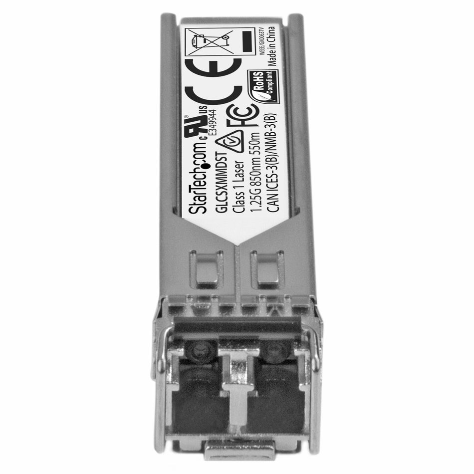 StarTech.com Cisco GLC-SX-MMD Compatible SFP Transceiver Module - 1000BASE-SX~Cisco GLC-SX-MMD Compatible SFP Module - 1000BASE-SX - 1GbE Multimode Fiber MMF Optic Transceiver - 1GE Gigabit Ethernet SFP - LC 550m - 850nm - DDM Cisco Firepower, ASR920, IE2