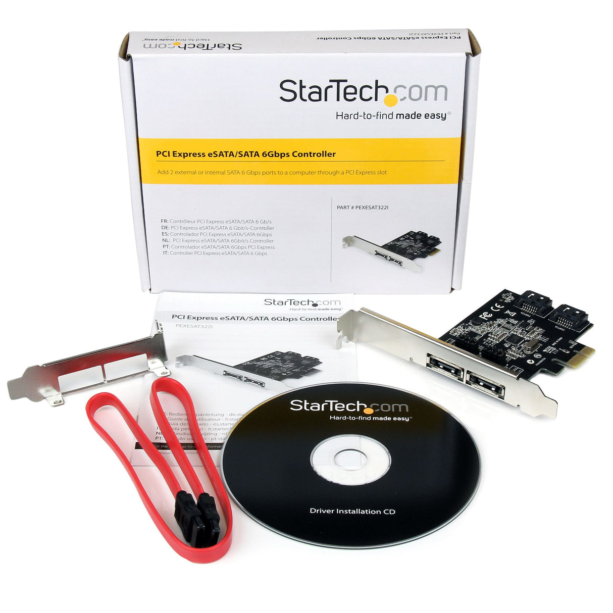 StarTech.com 2 Port PCI Express SATA 6 Gbps eSATA Controller Card - Dual Port PCIe SATA III Card - 2 Int/2 Ext