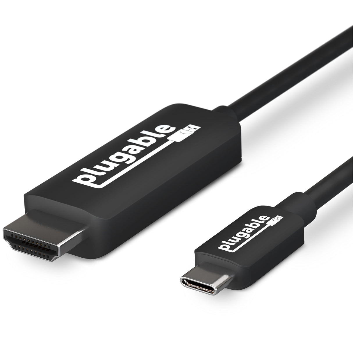 Plugable Technologies USB C to HDMI Cable 6ft / 1.8m, HDMI 2.0, USB4 / Thunderbolt Adapter for 4K Monitor up to 4K 60Hz (USBC-HDMI-CABLE) for iPhone 15, iPad Pro, Macbook Pro, Dell XPS, Surface Laptop - Driverless