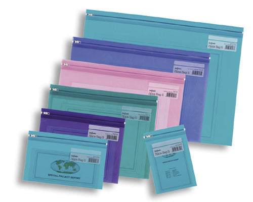 Snopake "Zippa-Bag S" Electra Colour Packs - A5 Asstd report cover