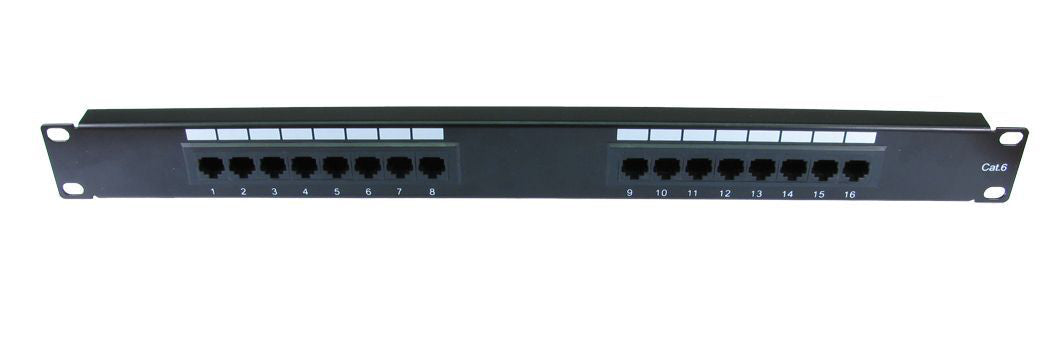 Cables Direct 16 Port Cat6 Patch Panel 1U