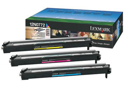 Lexmark 12N0772 Drum kit C,M,Y, 3x28K pages Pack=3 for IBM Infoprint Color 1567/Lexmark C 910/Lexmark C 920