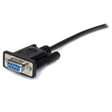 StarTech.com 0.5m Black Straight Through DB9 RS232 Serial Cable - M/F