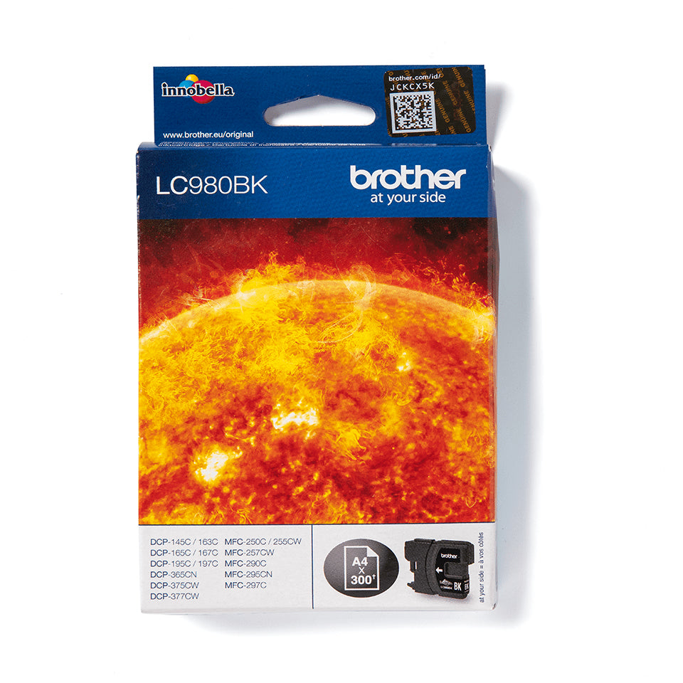 Brother LC-980BK Ink cartridge black, 300 pages ISO/IEC 24711 6ml for Brother DCP 145 C