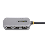 StarTech.com USB Extender Hub, 24m USB 2.0 Extension Cable with 4-Port USB-A Hub, Active/Bus Powered USB Repeater Cable, Optional 10W Power Supply Included, ESD Protection