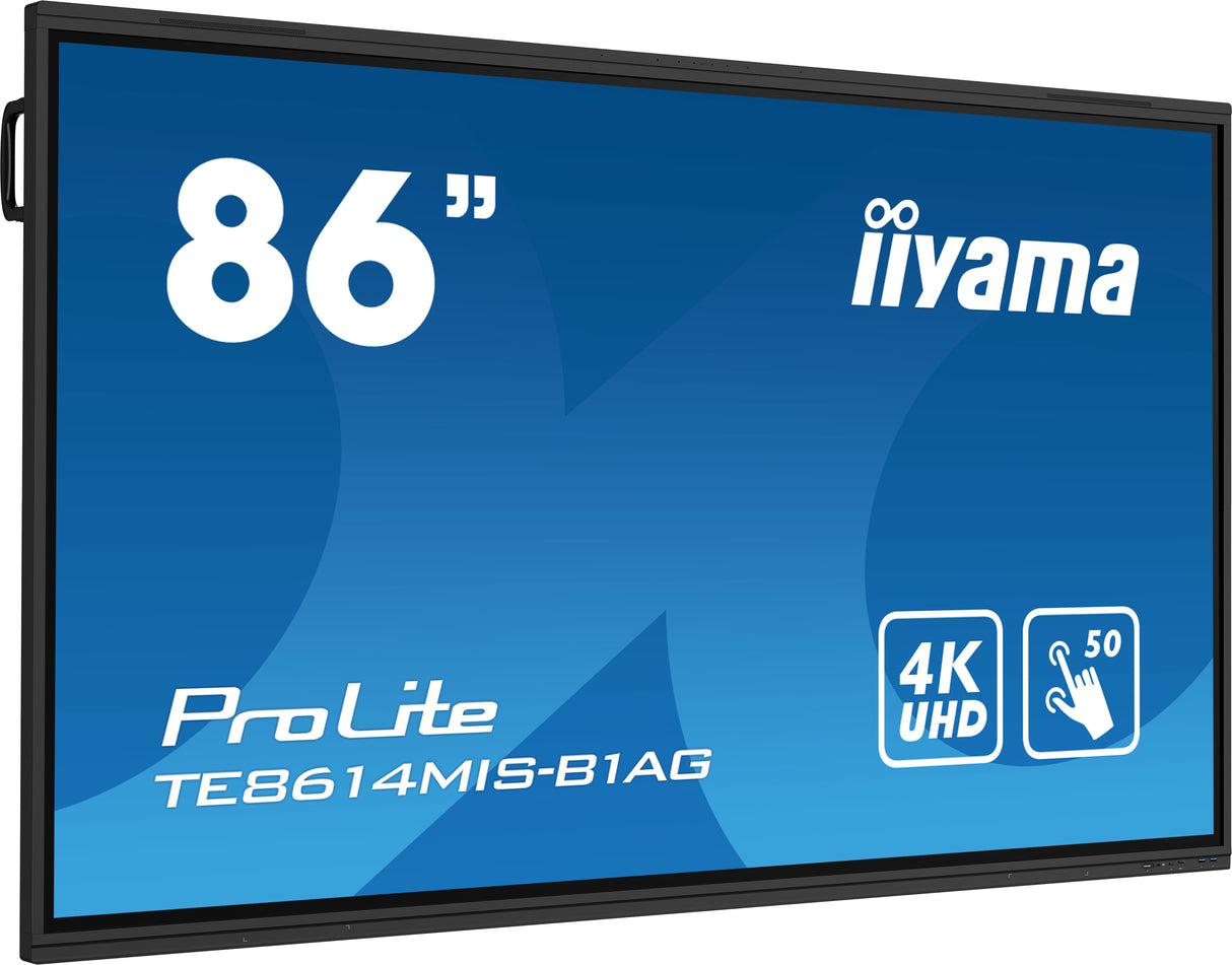 iiyama TE8614MIS-B1AG Signage Display Interactive flat panel 2.17 m (85.6") LCD Wi-Fi 435 cd/m² 4K Ultra HD Black Touchscreen Built-in processor Android 24/7