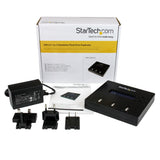 StarTech.com Standalone 1 to 2 USB Thumb Drive Duplicator and Eraser, Multiple USB Flash Drive Copier, System and File and Whole-Drive Copy at 1.5 GB/min, Single and 3-Pass Erase, LCD Display