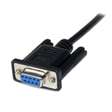 StarTech.com 1m Black DB9 RS232 Serial Null Modem Cable F/M