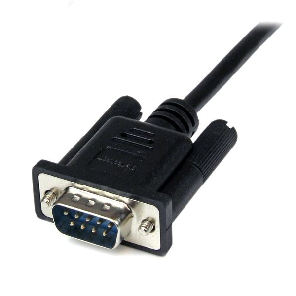 StarTech.com 1m Black DB9 RS232 Serial Null Modem Cable F/M