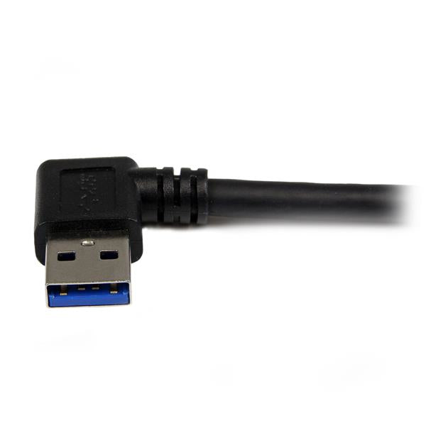 StarTech.com 1m Black SuperSpeed USB 3.0 Cable - Right Angle A to B - M/M