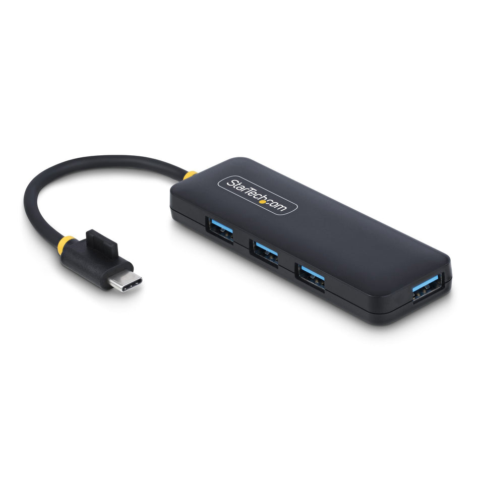 StarTech.com 4-Port USB-C Hub, 5Gbps, USB-C to 4x USB-A, Bus Powered, Small Travel Mini Hub, Multi-Port USB 3.0 Splitter, Portable Hub, Overcurrent Protection