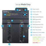 StarTech.com Standalone M.2 SATA & M.2 NVMe Duplicator and Eraser - HDD/SSD Cloner/Wiper for M.2 PCIe AHCI/NVMe, M.2 SATA, 2.5/3.5" SATA Drives - External Hard Drive Eraser/Duplicator, TAA