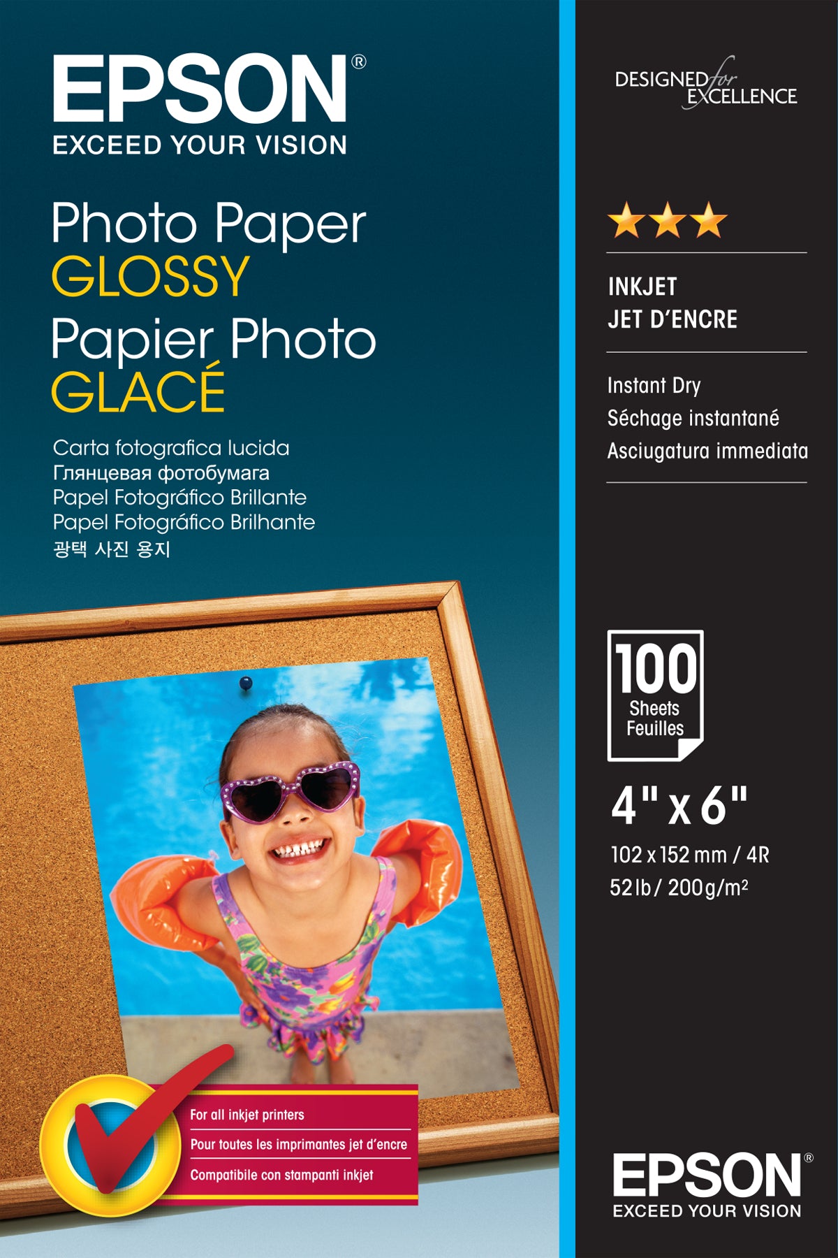 Epson Photo Paper Glossy - 10x15cm - 100 sheets