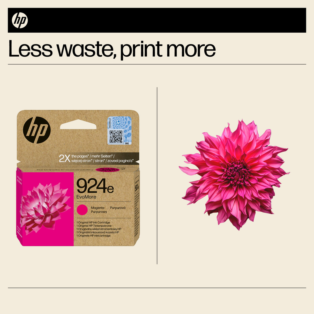 HP 4K0U8NE/924E Ink cartridge magenta EvoMore, 800 pages ISO/IEC 19752 for HP OJ Pro 8120/e