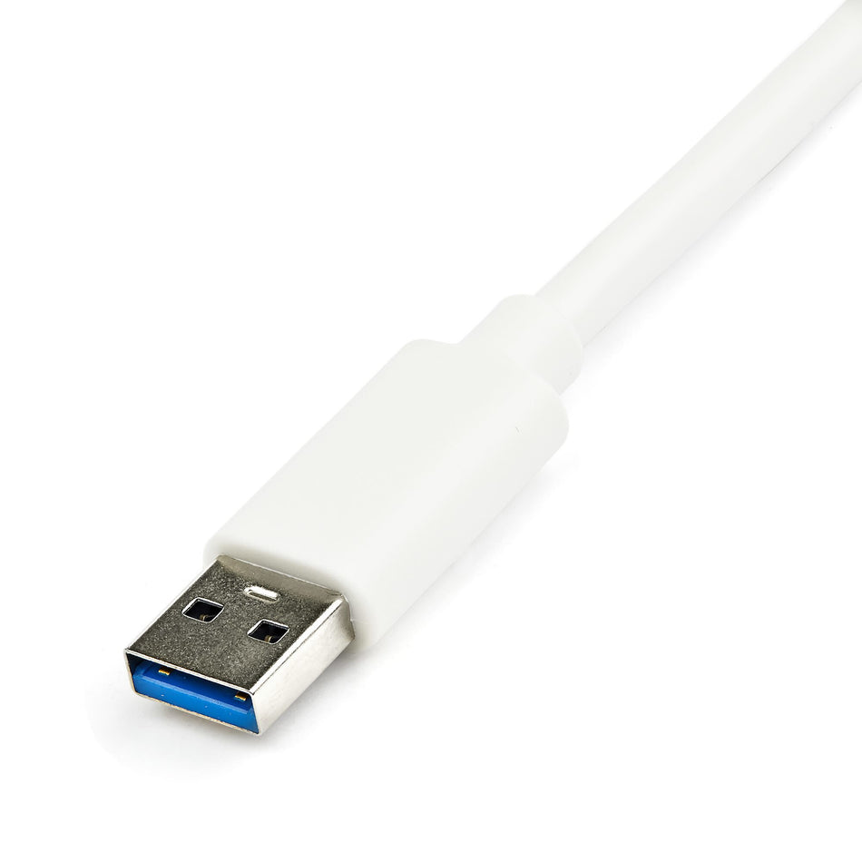 StarTech.com USB 3.0 to Gigabit Ethernet Adapter NIC w/ USB Port - White