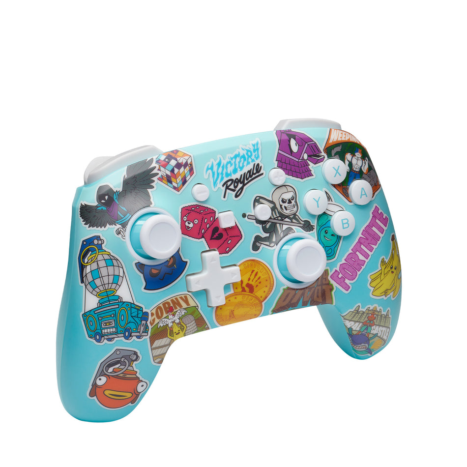 PowerA Enhanced Wireless Controller for Nintendo Switch - Fortnite Sticker Mania