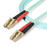 StarTech.com 1m (3ft) LC/UPC to LC/UPC OM4 Multimode Fiber Optic Cable, 50/125µm LOMMF/VCSEL Zipcord Fiber, 100G, Low Insertion Loss - LSZH Fiber Jumper Cord