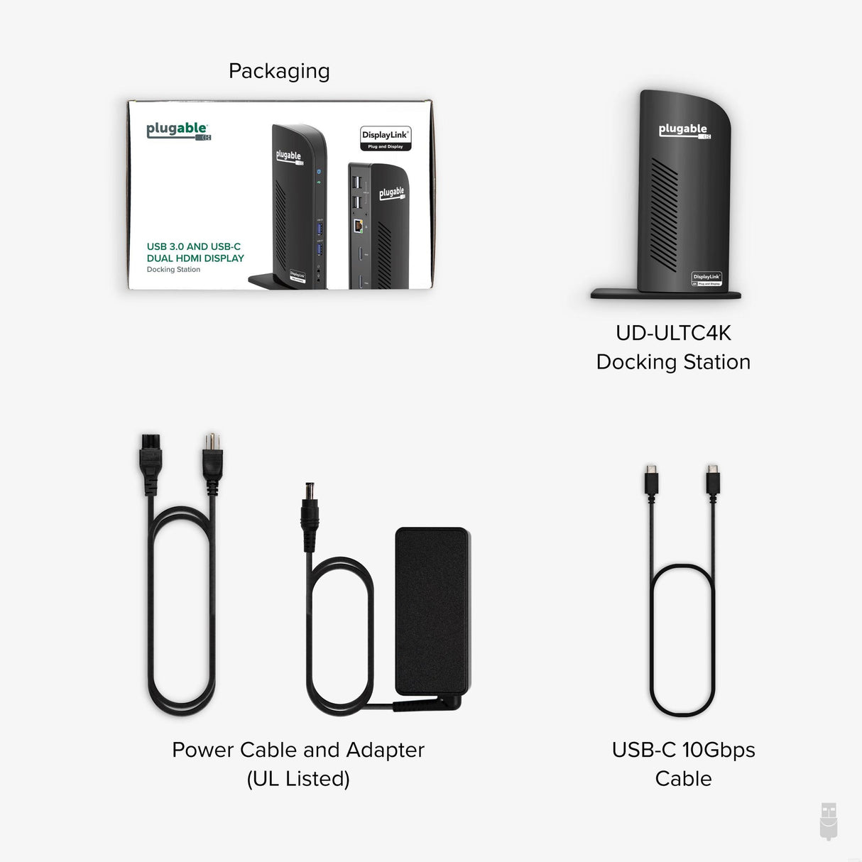 Plugable Technologies 4K USB C Docking Station Triple Monitor with 100W Power Delivery, USB C Dock for Thunderbolt 3 / 4, and USB-C Windows and Mac (3x HDMI and 3x DisplayPort, 1x USB-C, 4x USB 3.0, SD Card Reader)