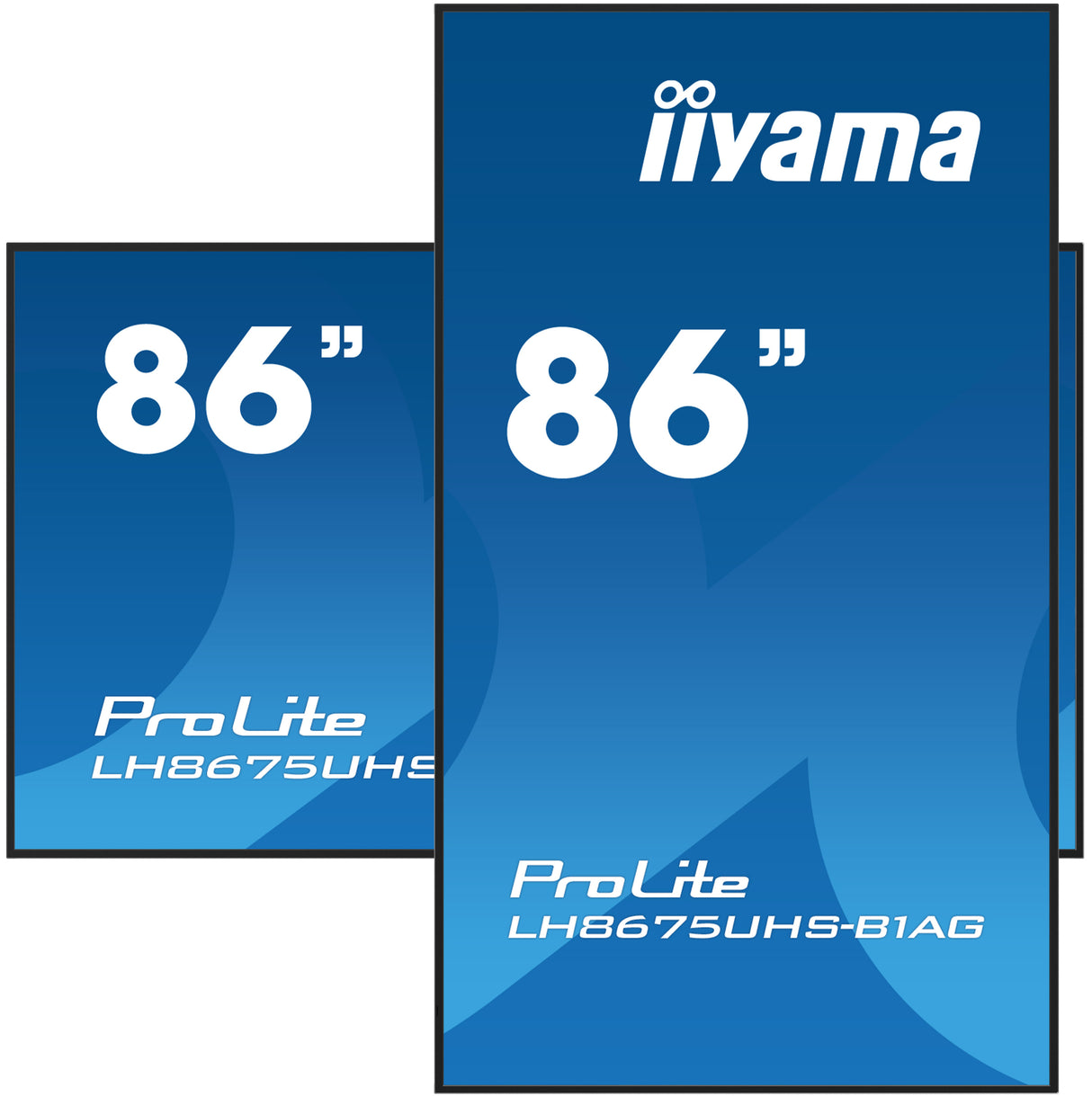 iiyama LH8675UHS-B1AG Signage Display Digital signage flat panel 2.17 m (85.6") LCD Wi-Fi 500 cd/m² 4K Ultra HD Black Built-in processor Android 11 24/7