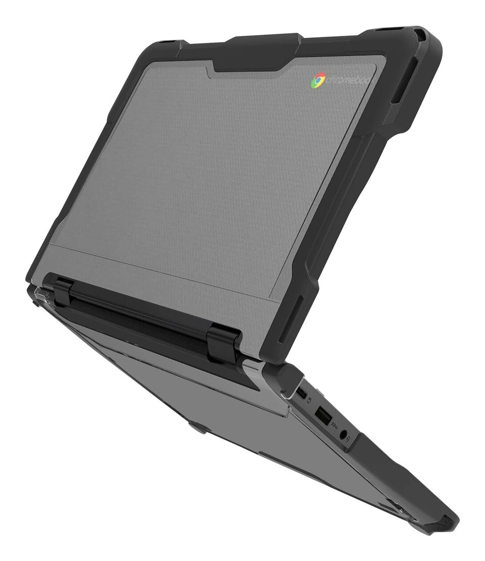 Techair TACHS006 Protective Hard Shell case for Lenovo 100e/100w/300e/300w 4th Gen Chromebook, 11.6 black/clear