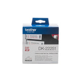 Brother DK22251 DirectLabel Etikettes red / black on white 62 mm x 15,24 m for Brother P-Touch QL 800