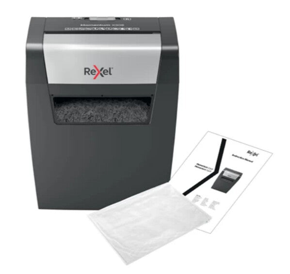 Rexel X308 paper shredder Cross shredding 22 cm Black, Silver