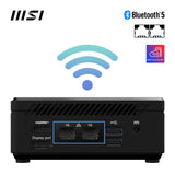 MSI Cubi N ADL S Intel N100 Desktop PC, NUC, SFF, Mini Computer, HTPC, (4GB RAM, 128GB SSD, Windows 11 PRO), Fanless/UHD Graphics/Type C/HDMI/DisplayPort/Dual LAN/WiFi 5/BT 5.1/VESA