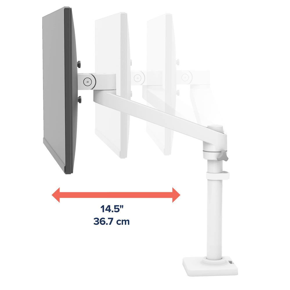 Ergotron NX Series NX MONITOR ARM WHITE 86.4 cm (34") Black, White Desk