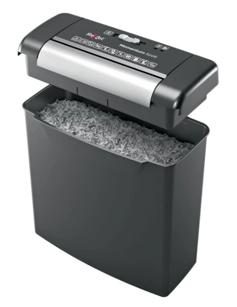 Rexel S206 paper shredder Strip shredding 22 cm Black, Silver