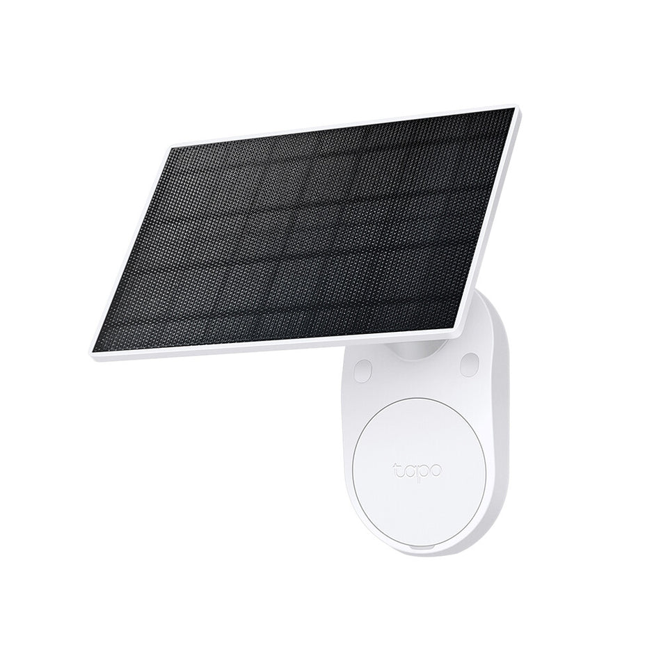 TP-Link Tapo Solar Panel SPEC: 5.2V 2.5W FEATURE: Type-C Charging Port, Non-Stop Power, Flexible Solar Installation, Works with Battery Camera, 4m Charging Cable(Total), Weatherproof (IP65)