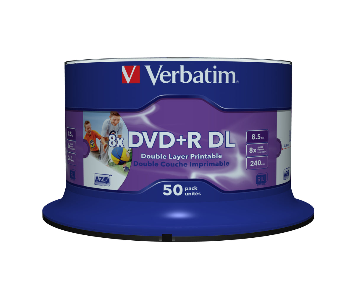 Verbatim DVD+R Double Layer Wide Inkjet Printable 8x