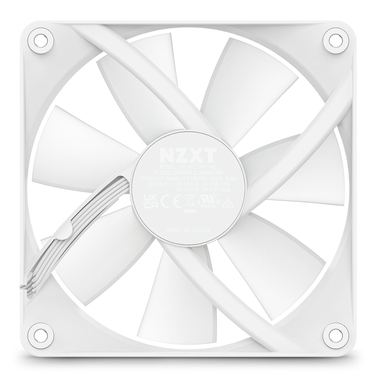 NZXT F120 RGB Core Computer case Fan 12 cm White 1 pc(s)