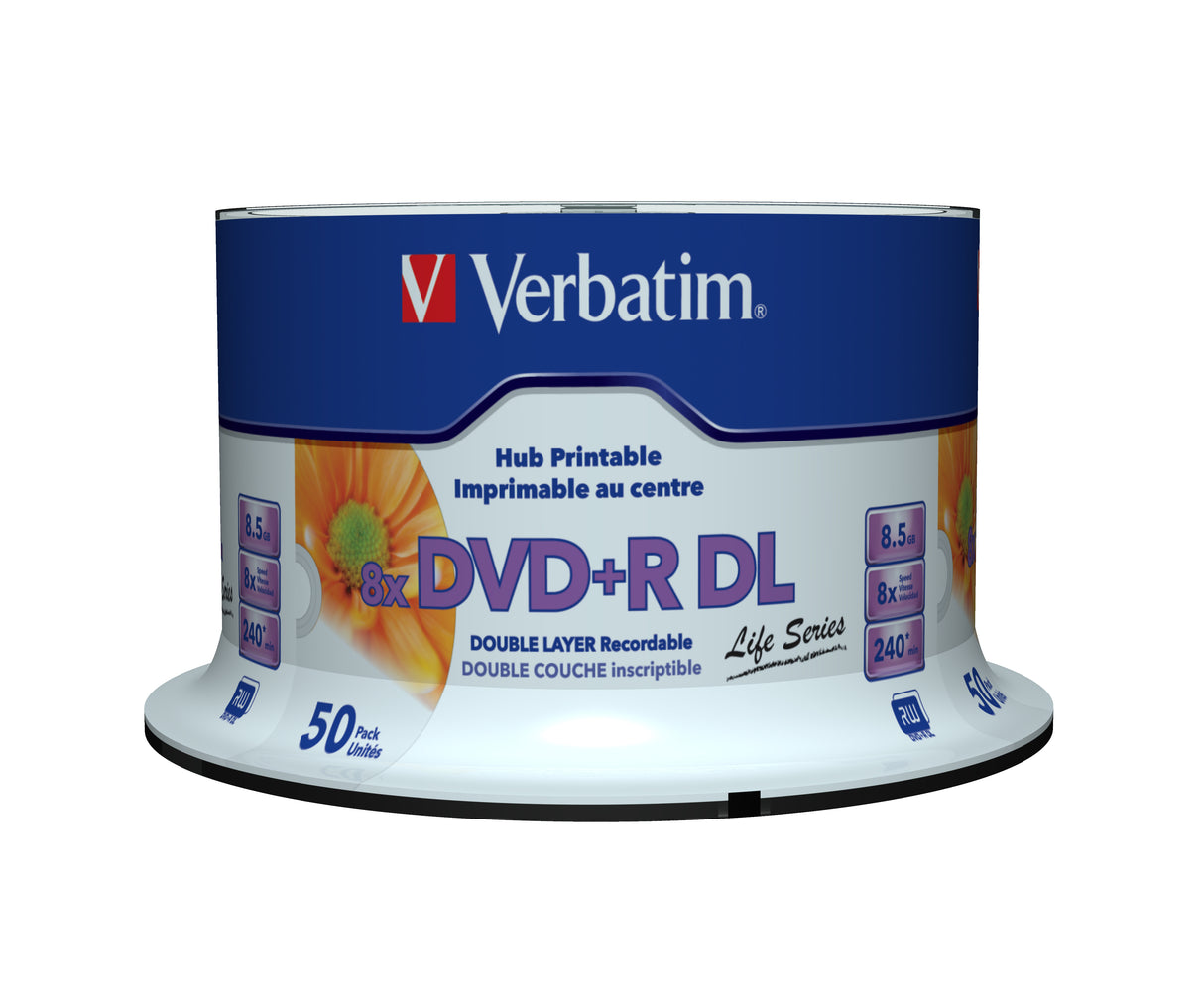 Verbatim 97693 blank DVD 8.5 GB DVD+R DL 50 pc(s)