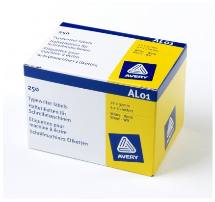 Avery AL01 addressing label White Self-adhesive label