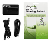 Plugable Technologies USB 2.0 Sharing Switch for One-Button USB Device Port Sharing Between Two Computers (A/B Dual Computer Switch)