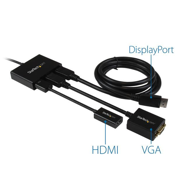 StarTech.com 3-Port Multi Monitor Adapter - DisplayPort 1.2 MST Hub to Dual 4K 30Hz & 1x 1080p - Video Splitter for Extended Desktop Mode on Windows PCs Only - DP to 3x DP Monitors