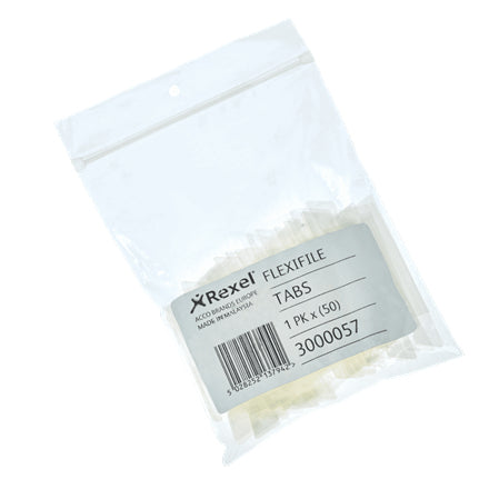 Rexel Crystalfile Flexible Tabs Clear (50)