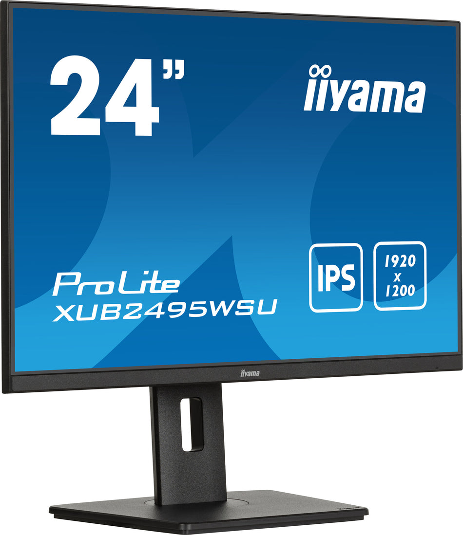 iiyama ProLite XUB2495WSU-B7 computer monitor 61.2 cm (24.1") 1920 x 1200 pixels 4K Ultra HD LED Black