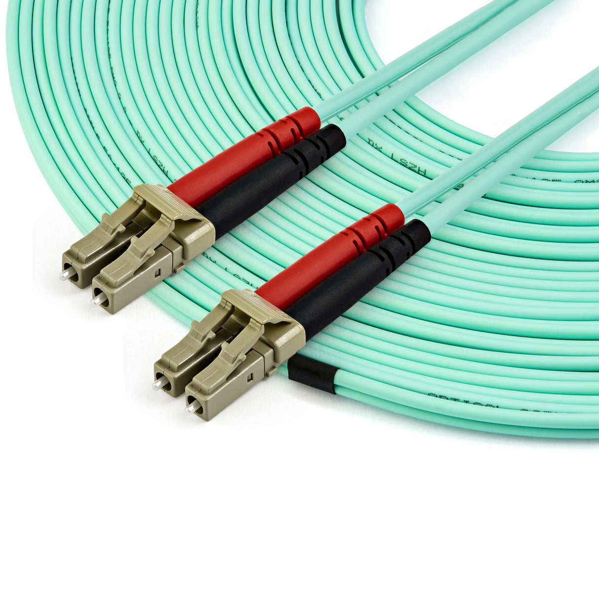 StarTech.com 15m (50ft) LC/UPC to LC/UPC OM4 Multimode Fiber Optic Cable, 50/125µm LOMMF/VCSEL Zipcord Fiber, 100G, Low Insertion Loss - LSZH Fiber Jumper Cord