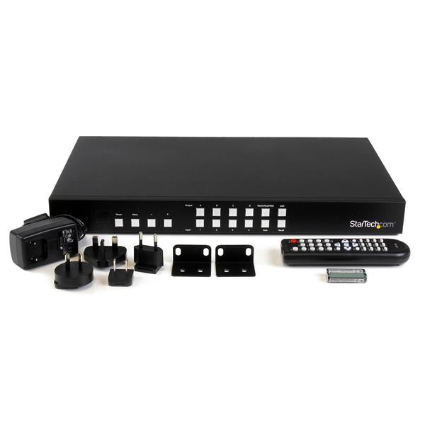 StarTech.com 4x4 HDMI Matrix Switch with Picture-and-Picture Multiviewer or Video Wall